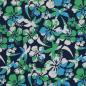 Preview: Piquejersey Malta Blüten Grün/Blau by Swafing